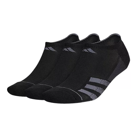 Adidas Men's Superlite Stripe II No-Show Socks, 3-Pack 3 Adidas Men's Superlite Stripe II No-Show Socks, 3-Pack